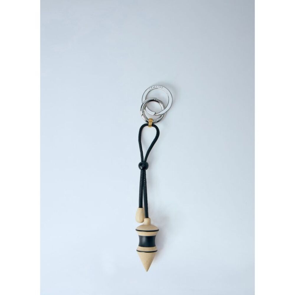 Lemaire Men Black Stripes Pendulum Bag Charm